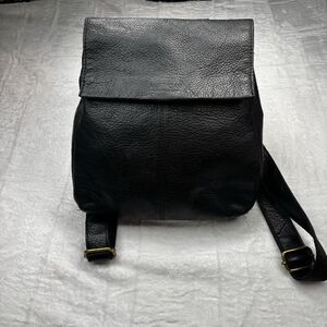 American Leather Co  Liberty Black 100 %  Soft Pebble Leather Backpack Purse